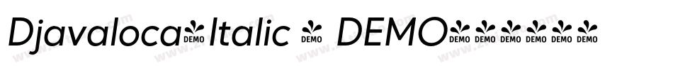 Djavaloca-Italic - DEMO字体转换